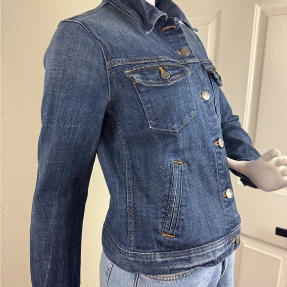 J. Crew Jean Jacket Women Small 02661 Short Washed Blue Denim Stretch Size - Picture 7 of 12